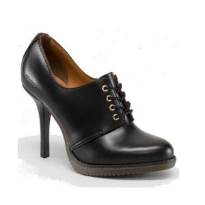 LIKE NEW! Dr. Marten’s Zita Ofira black leather lace up heeled booties size 5